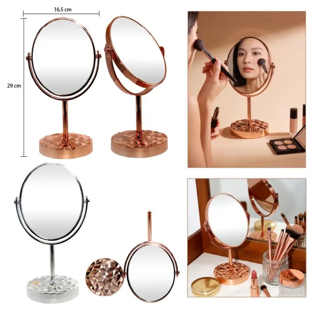 ESPEJO PARA MAQUILLAJE DOBLE CARA CON AUMENTO 33.5X21CM