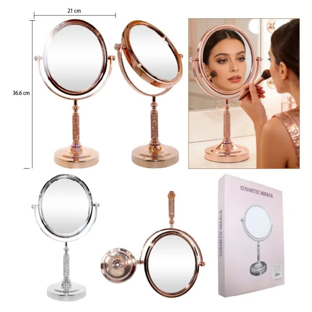 ESPEJO PARA MAQUILLAJE DOBLE CARA CON AUMENTO 36.6X21CM