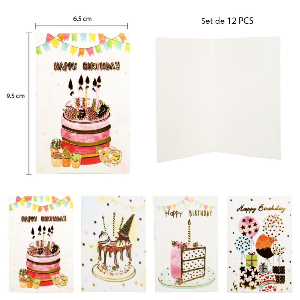 TARJETAS DE FELICITACIÓN DISEÑOS SURTIDOS 9.5X6.5CM